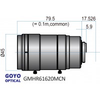 4/3 inch (Ø23mm) 16mm F2-22 Megapixel Lens